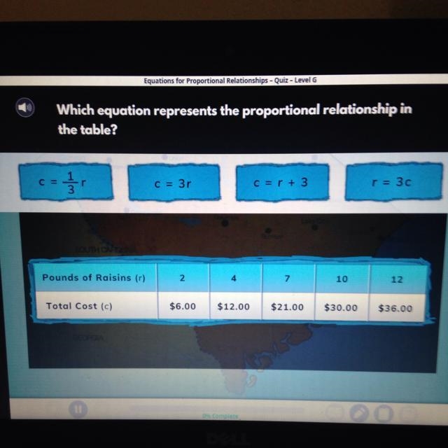 Which equation represents the proportional relationship in the table-example-1