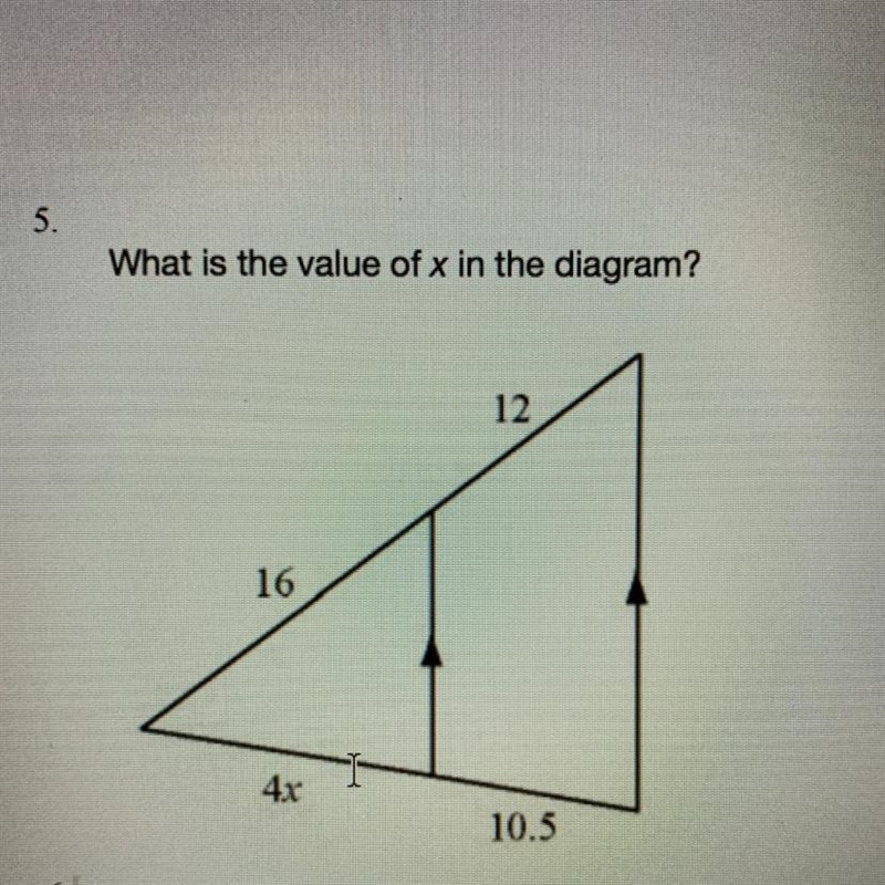 What is the value of X in the diagram-example-1