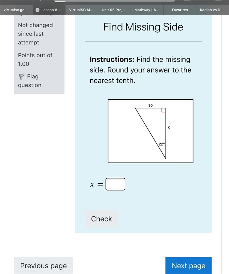 Find the missing side-example-1