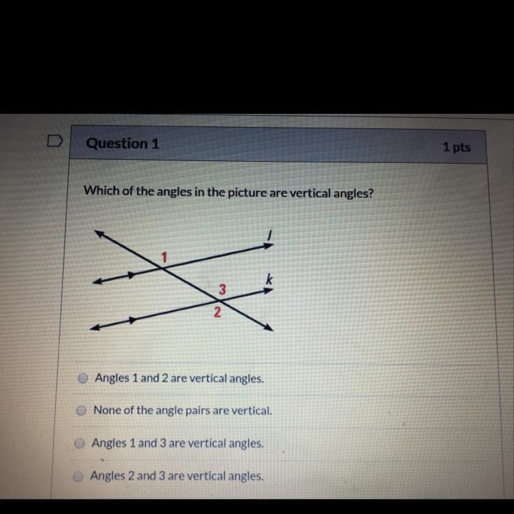 Which of the angels in the picture are vertical angles-example-1