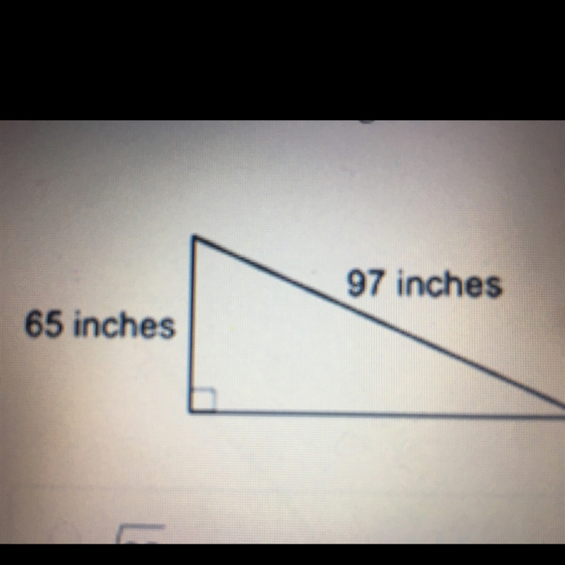 Which of the following shows the length of the third side, in inches, of the triangle-example-1