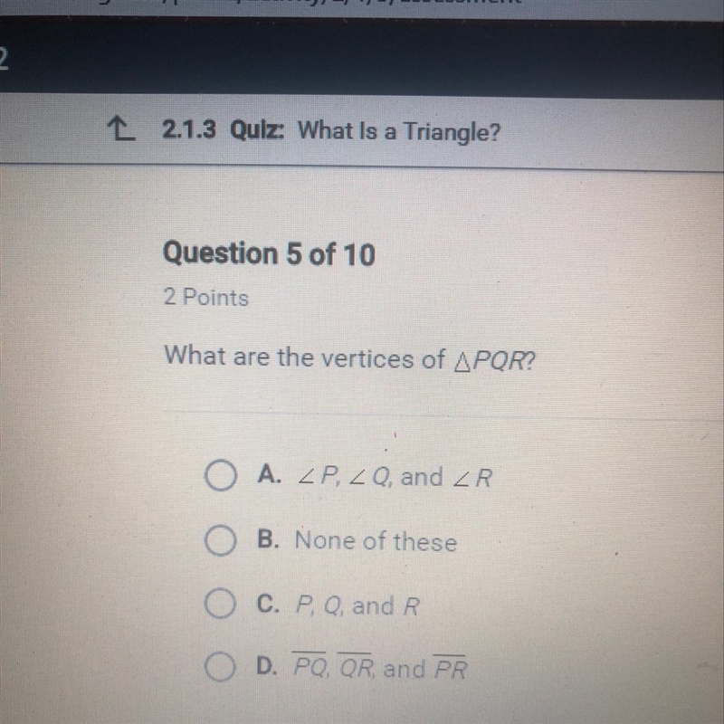 What are the vertices of PQR?-example-1