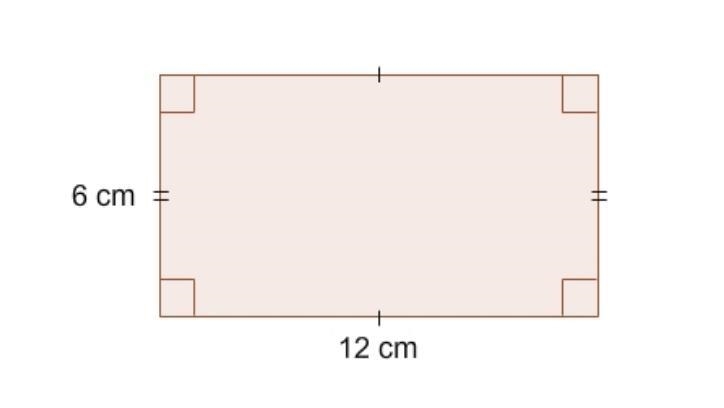 What is the perimeter of this rectangle? 1. (A) 36 cm 2. (B) 28 cm 3. (C) 24 cm 4. (D-example-1