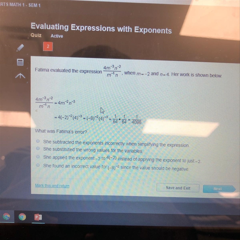 Helppppp what was Fátima’s error?-example-1