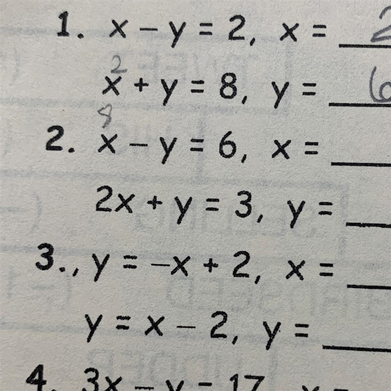 X - y = 6, X = 2x + y = 3, y = solve the system of equation-example-1