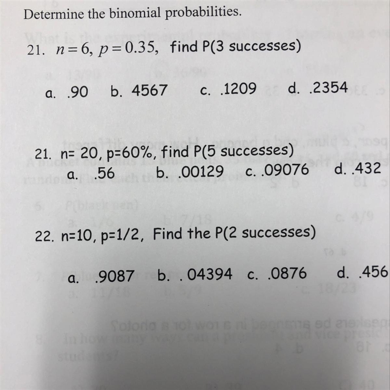 Determine the binomial probability-example-1