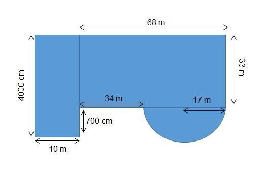 The area of the indoor sports exhibition is shown below. What is its perimeter? m-example-1