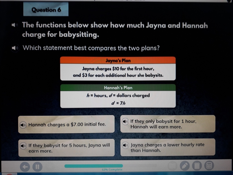 The function below show how much Jayna and Hannah charge for babysitting. Which statement-example-1