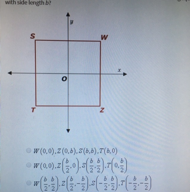 Which of the following are the coordinates of vertices of the following square centered-example-1