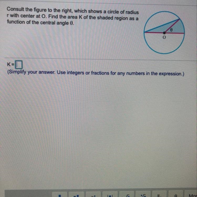 Please help with this simple trig problem- angle of two sectors of a circle-example-1