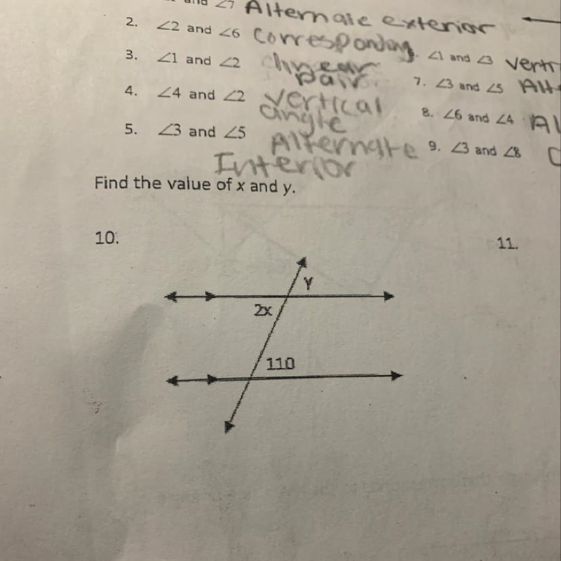 Find the value of x and y-example-1