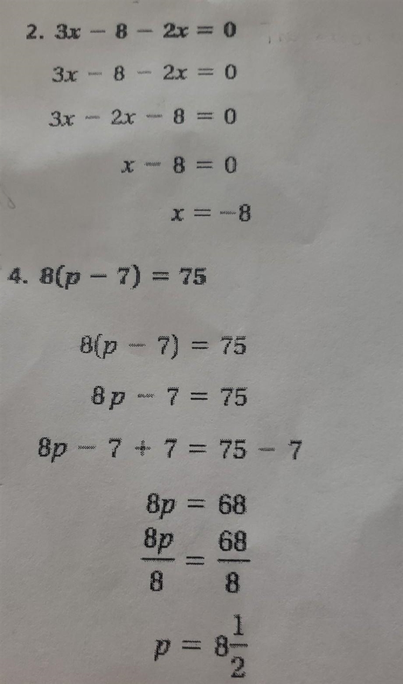 What is the error in both of these problem expain how you got your answer​-example-1