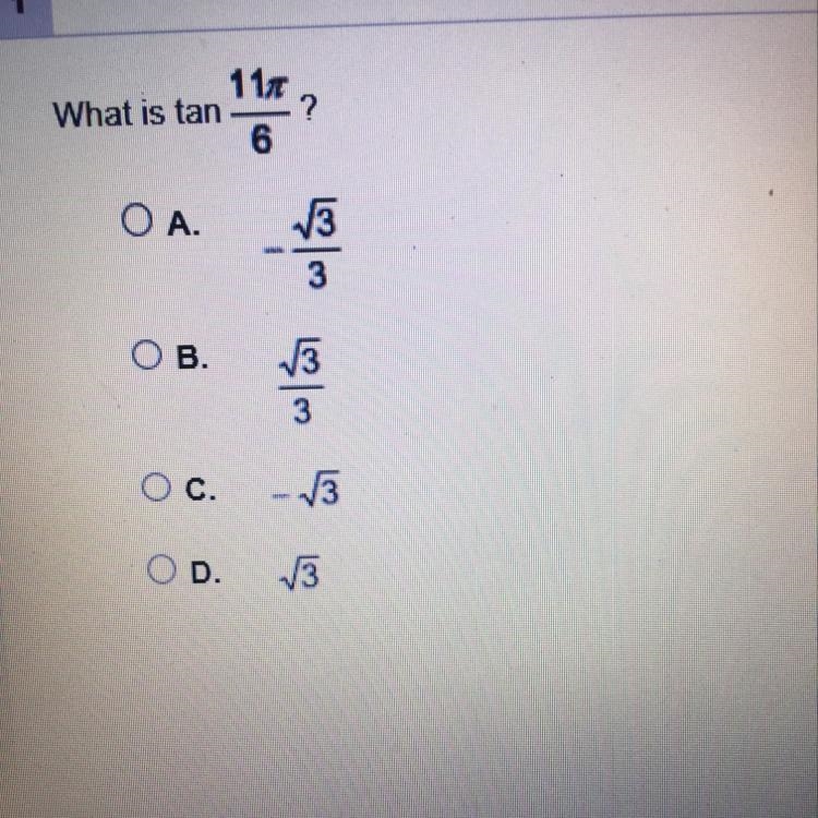 What is tan 11(3.14)/6-example-1