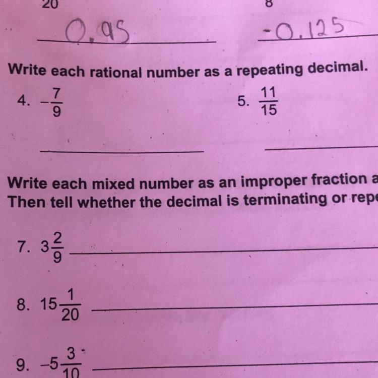 What is -7/9 as a repeating decimal-example-1