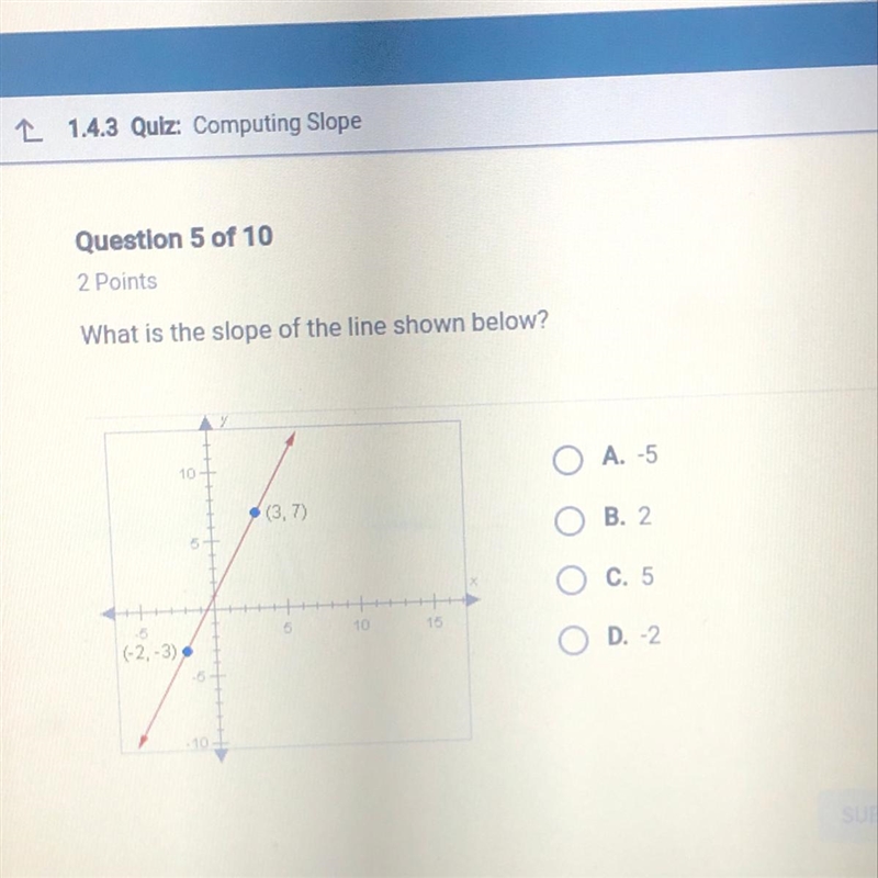 What is the slope of the shown picture?-example-1