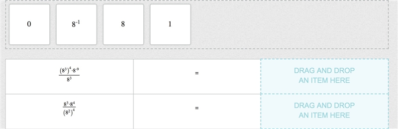 Drag values to complete each equation.-example-1