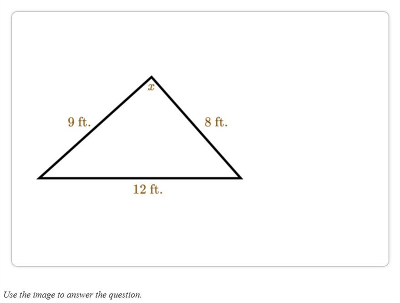 Solve the triangle for x.-example-1