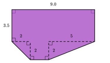 Find the area of the shape shown below.-example-1