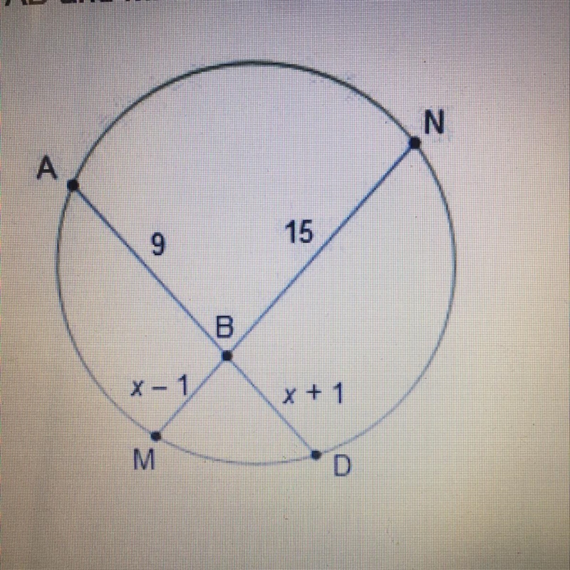 AD and MN are chords that intersect at point B what is the length of line segment-example-1