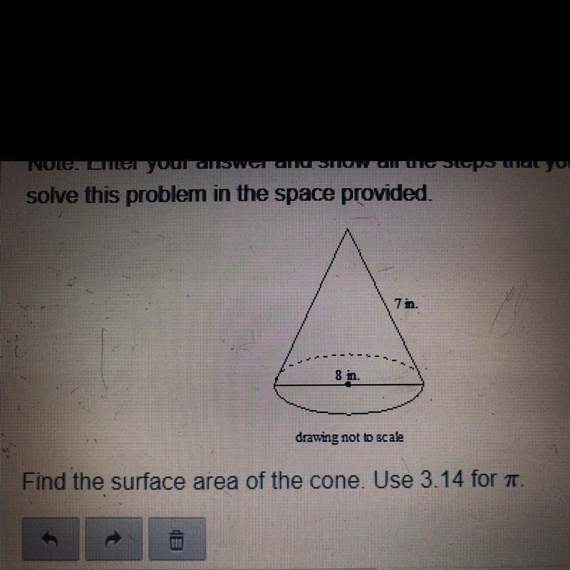 Find area of a cone Show work-example-1