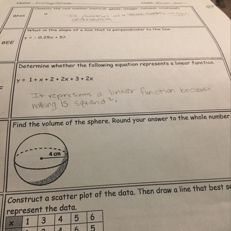 What is the volume of the sphere. Round your answer to the whole number-example-1