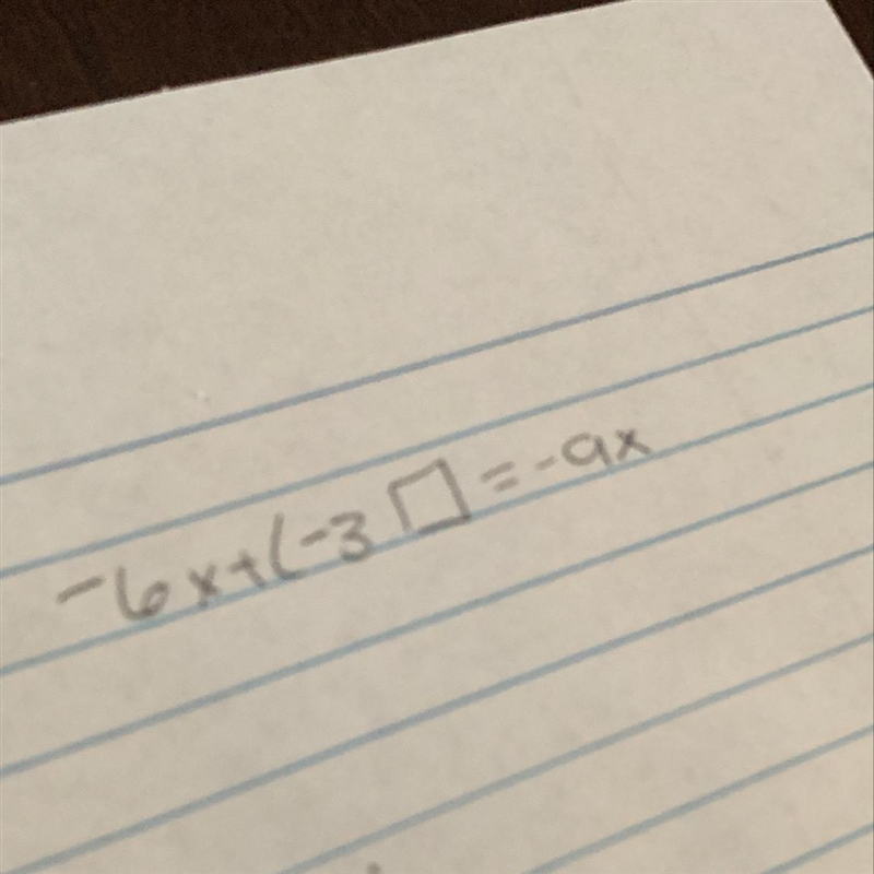 -6x+(- 3 0 =-ax How do I find the missing value-example-1