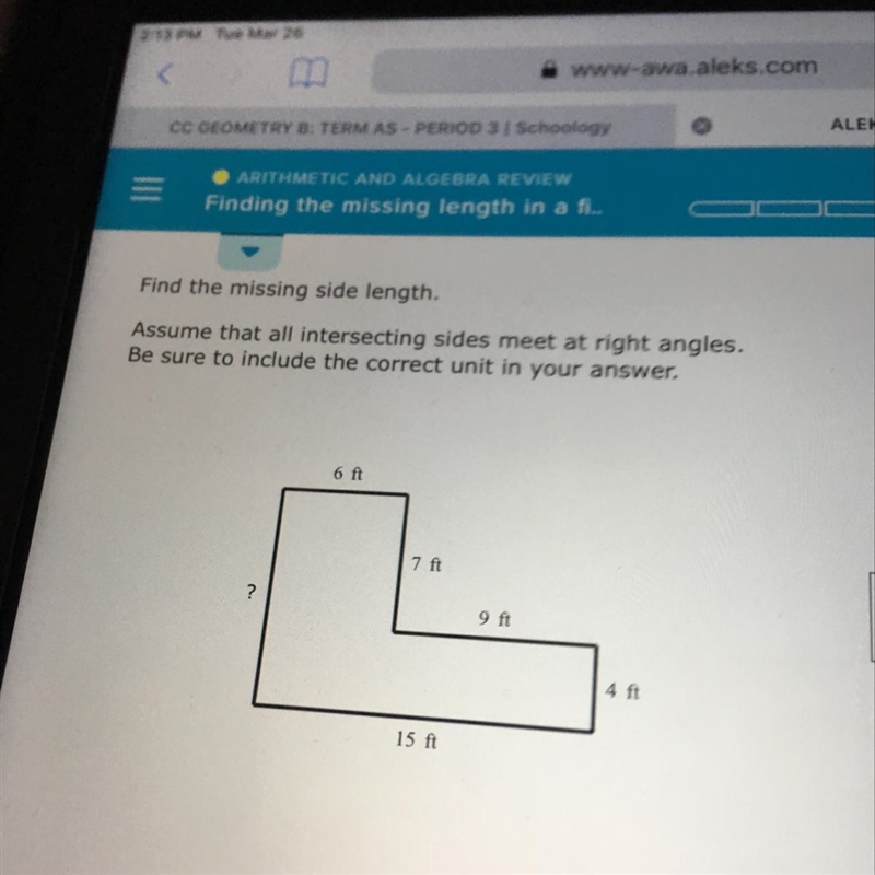 Find the missing side length-example-1