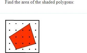 Find the area of the shaded polygons:-example-1