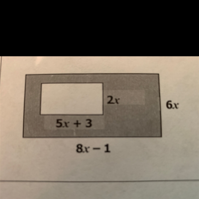 Find the area of the shaded region as a simplified expression.-example-1