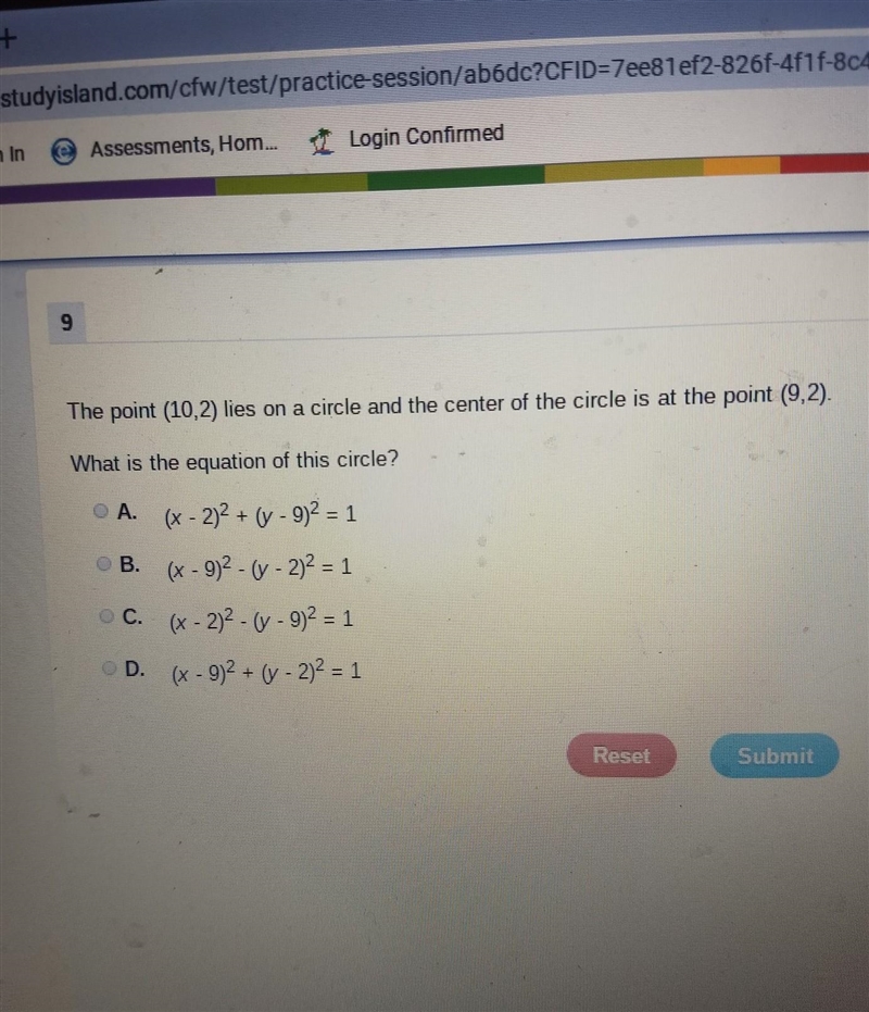 What is the equation of the circle pls help​-example-1