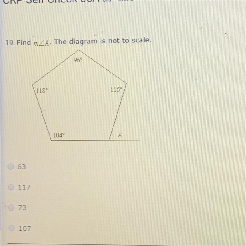 19. Find m a.) 63 b.) 117 c.) 73 d.) 107-example-1