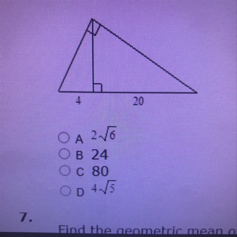 Find the length of the altitude drawn to the hypotenuse. The triangle is not to scale-example-1