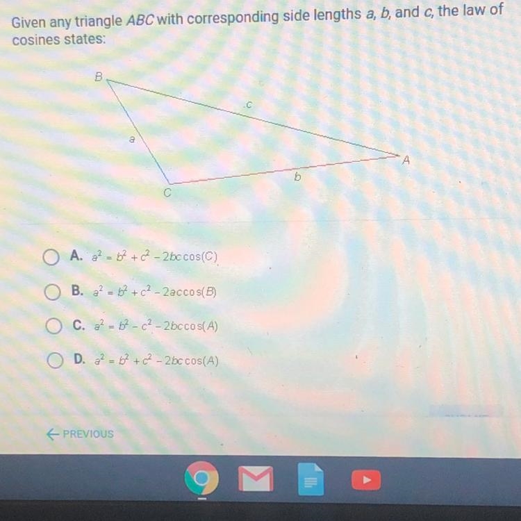 !!20points help!!!Given any triangle ABC with corresponding side lengths a, b, and-example-1