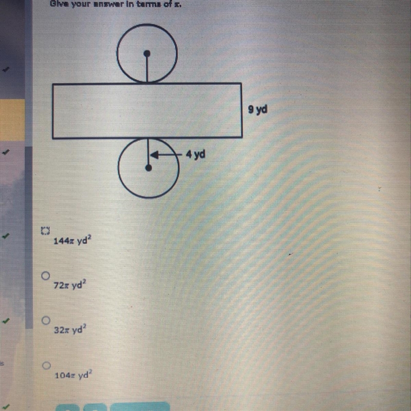 Use the net to find the surface area of the cylinder, give your answer in terms of-example-1