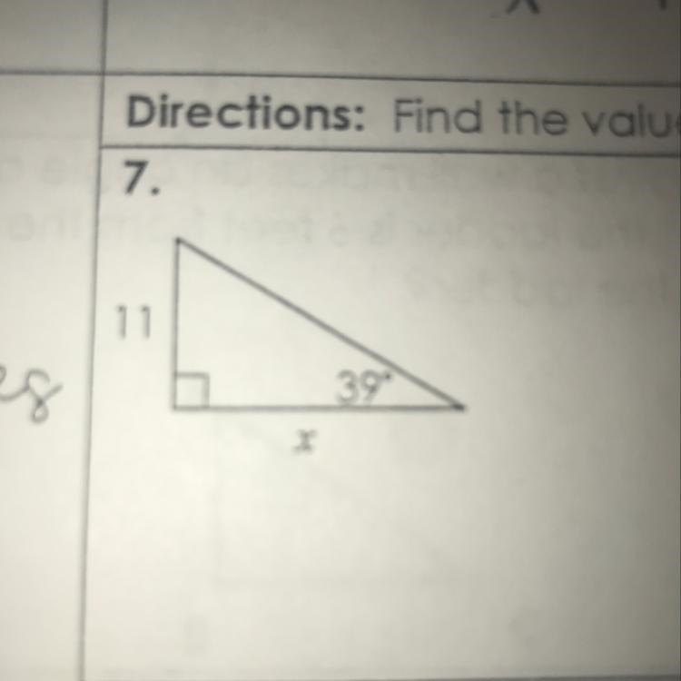 Find the value of x. Round to-example-1