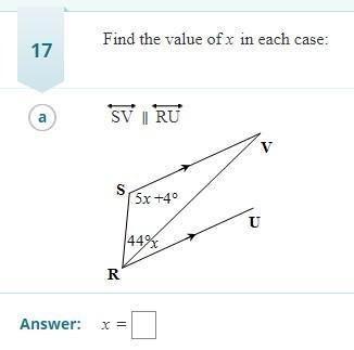 Find in the following, x. SV || RU-example-1