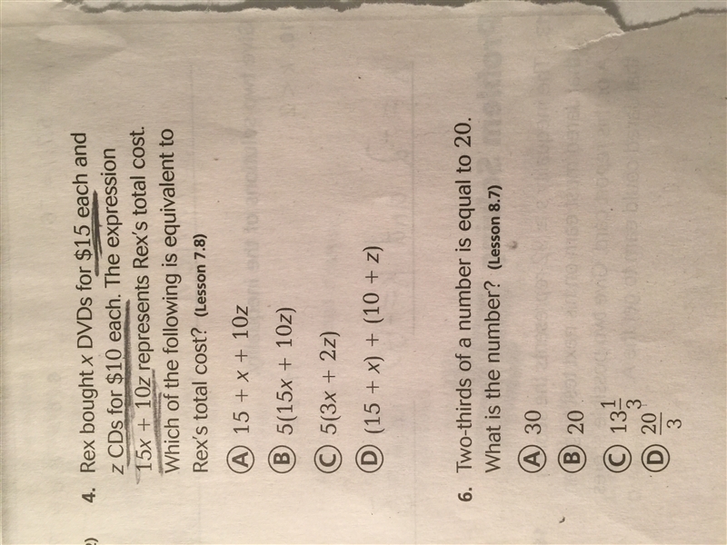 I need help with 4 and 6! This is due TOMORROW!!!-example-1