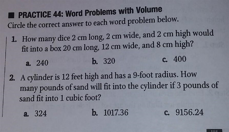 ASAP I NEED TO GRADUATE THIS WEEK 1. How many dice 2 cm long, 2 cm wide, and 2 cm-example-1