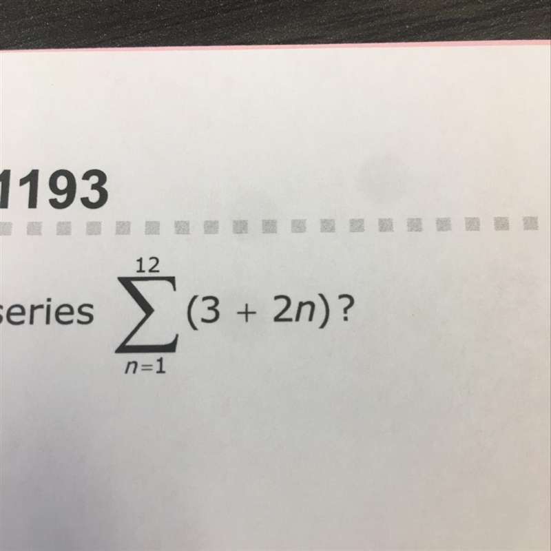 What is the sum of the arithmetic series-example-1