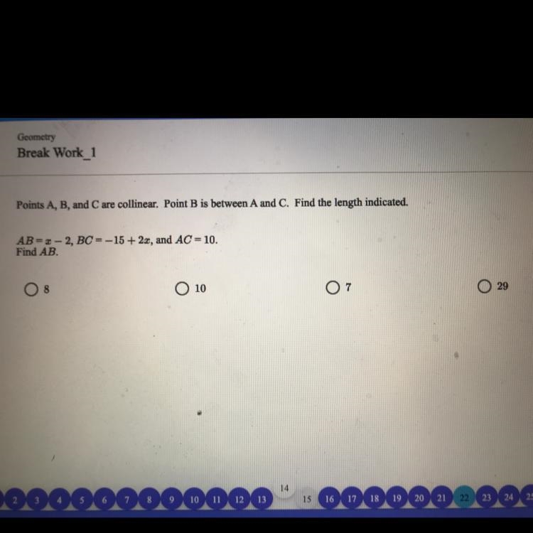 Points A, B, C are collinear. Points B is between A and C. Find the length indicated-example-1