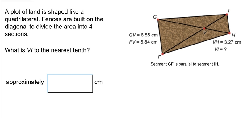 A plot of land is shaped like a quadrilateral. Fences are built on the diagonal to-example-1