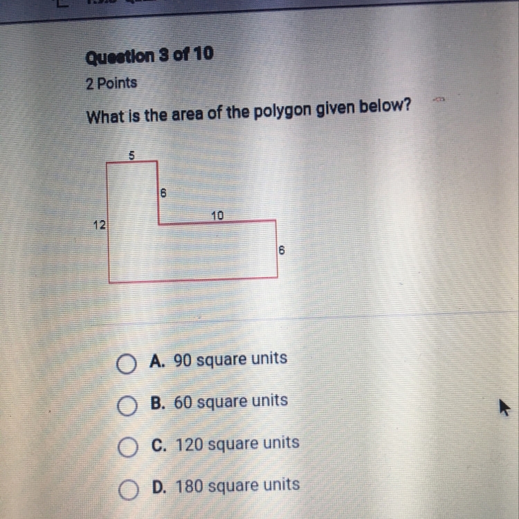 What is the area of the polygon given below?-example-1