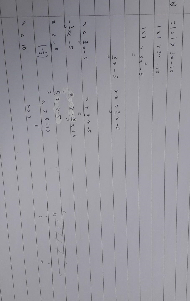 is my working step wrong? the quaestion is find the range of values of x that satisfy-example-1