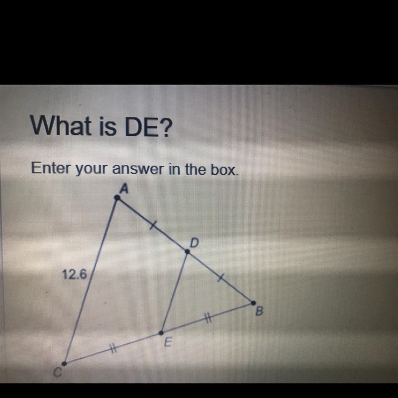 What is DE? AC= 12.6-example-1