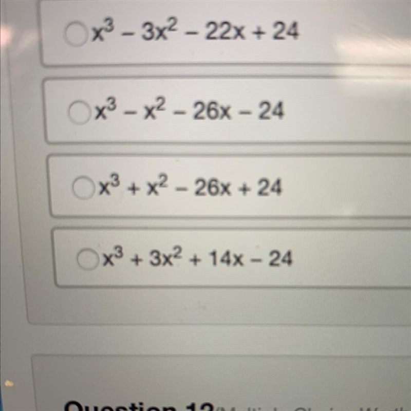 What polynomial has roots of -4,1,and 6-example-1