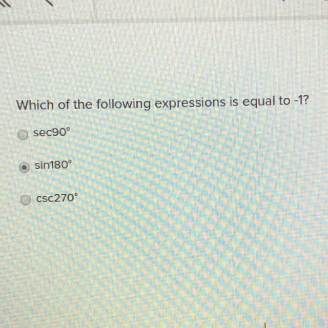 Which of the following expressions is equal to -1? Help plzzz-example-1