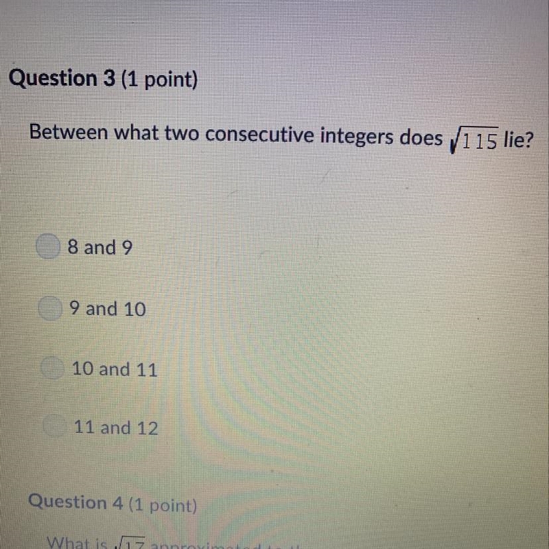 Between what two consecutive integers does .... lies?-example-1