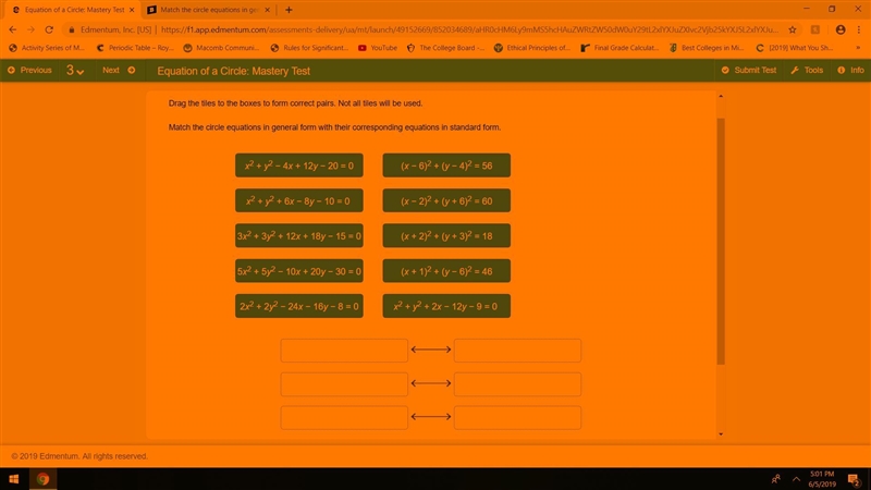 Drag the tiles to the boxes to form correct pairs. Not all tiles will be used. Match-example-1