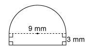 A semicircle is attached to the side of a rectangle as shown. What is the best approximation-example-1