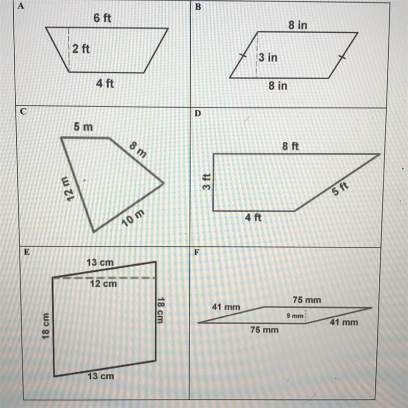 Identify which of these quadrilateral's are parallelograms.-example-1